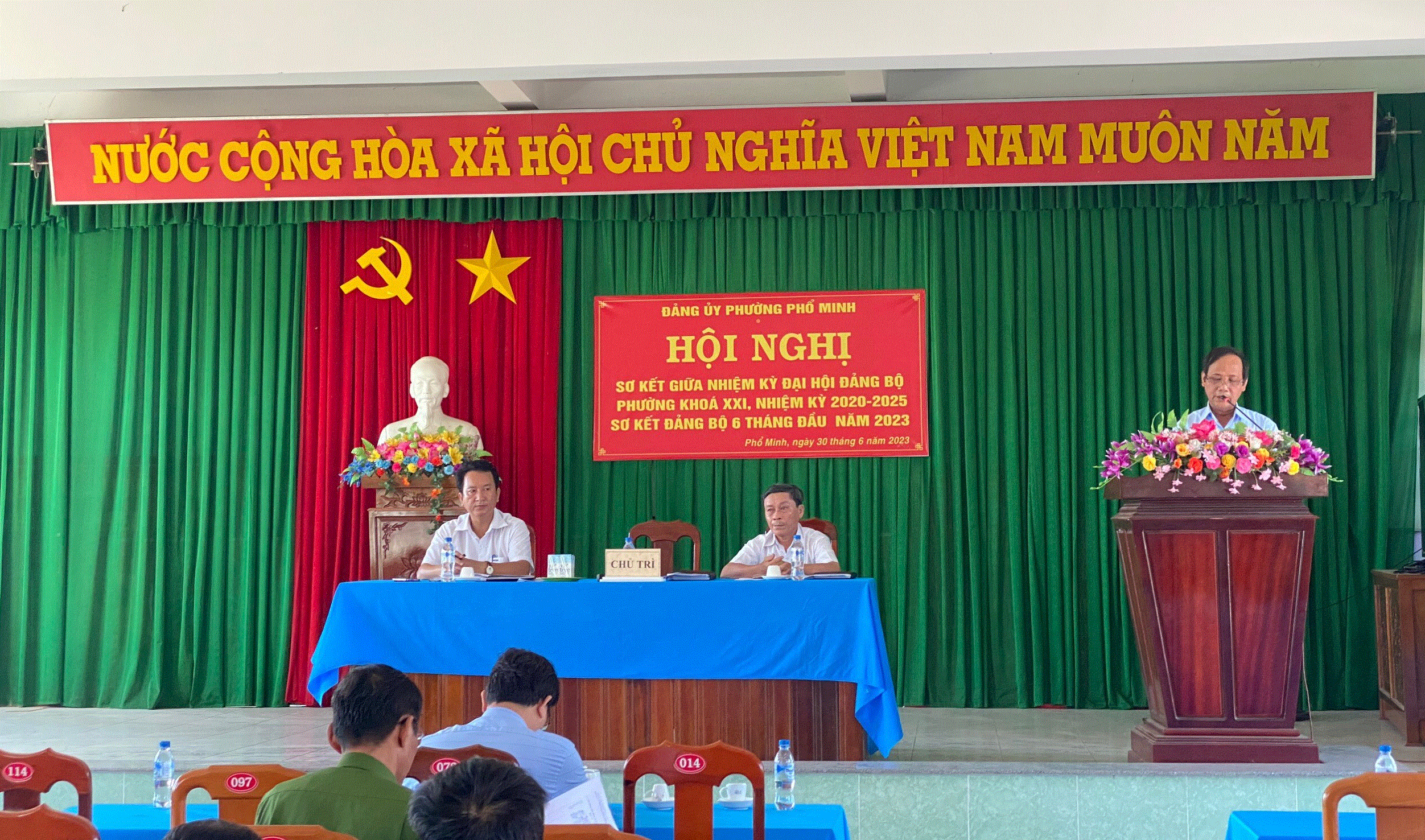 Đảng bộ phường Phổ Minh tổ chức Hội nghị sơ kết công tác Đảng bộ